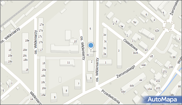 Bielawa, Osiedle Włókniarzy, 5g, mapa Bielawa