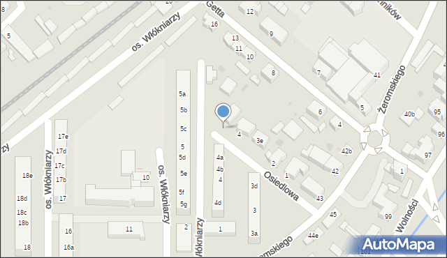 Bielawa, Osiedlowa, 5, mapa Bielawa