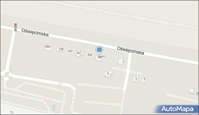 Bieruń, Oświęcimska, 346, mapa Bieruń