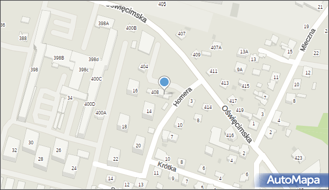 Bieruń, Oświęcimska, 410, mapa Bieruń