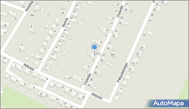 Bierutów, Osiedle, 6, mapa Bierutów