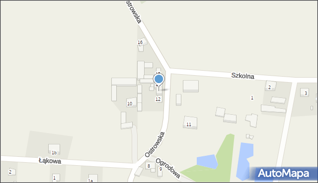 Biskupice Ołoboczne, Ostrowska, 13, mapa Biskupice Ołoboczne