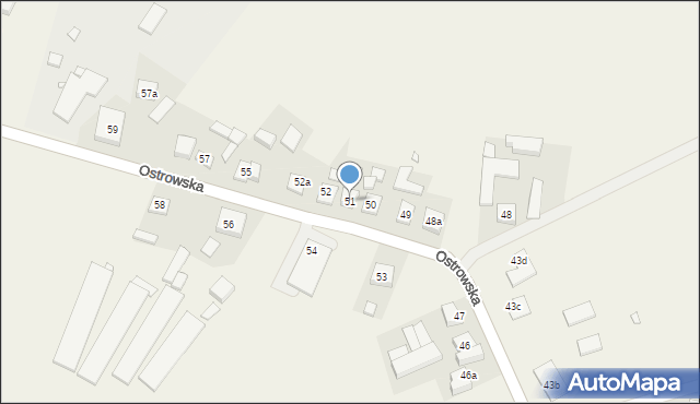 Biskupice Ołoboczne, Ostrowska, 51, mapa Biskupice Ołoboczne