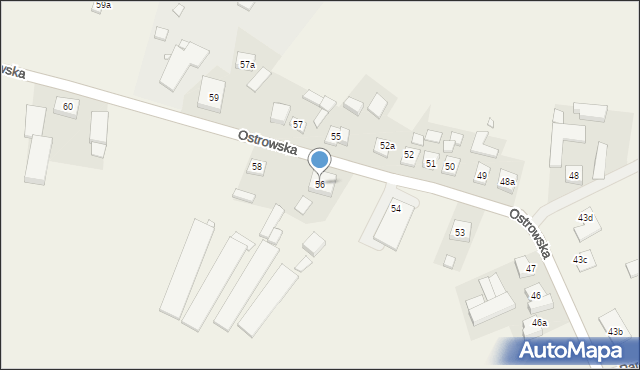 Biskupice Ołoboczne, Ostrowska, 56, mapa Biskupice Ołoboczne
