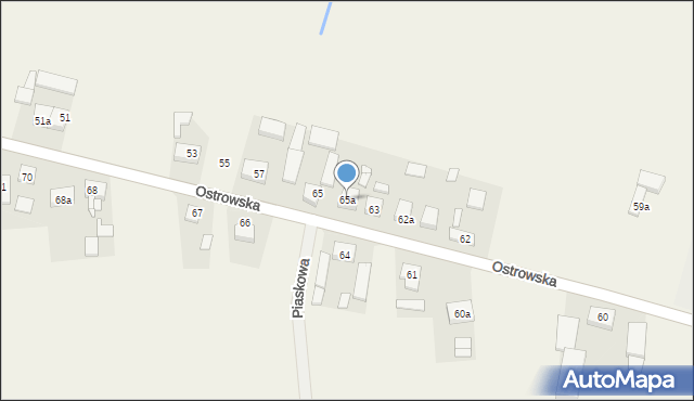 Biskupice Ołoboczne, Ostrowska, 65a, mapa Biskupice Ołoboczne