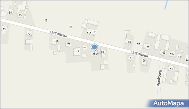 Biskupice Ołoboczne, Ostrowska, 68a, mapa Biskupice Ołoboczne