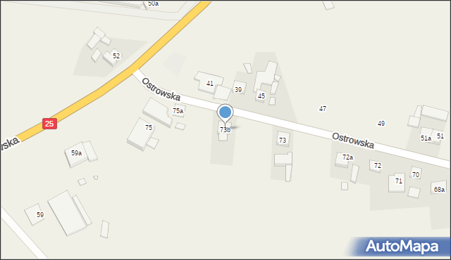 Biskupice Ołoboczne, Ostrowska, 73b, mapa Biskupice Ołoboczne
