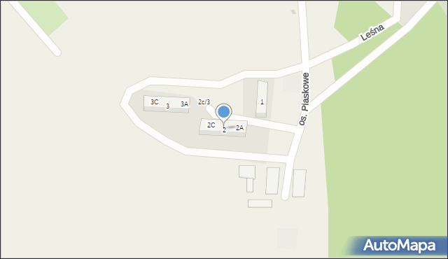 Bledzew, Osiedle Piaskowe, 2, mapa Bledzew