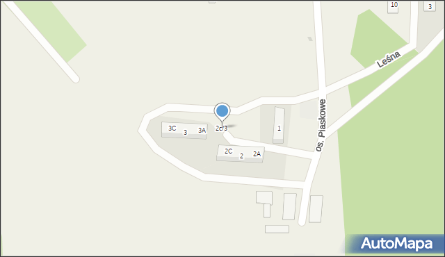 Bledzew, Osiedle Piaskowe, 2c/3, mapa Bledzew