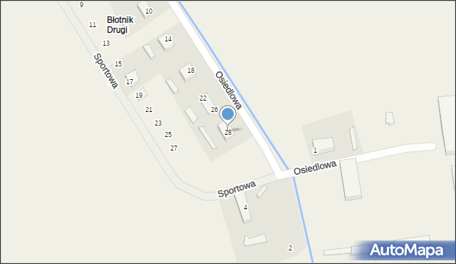 Błotnik, Osiedlowa, 28, mapa Błotnik