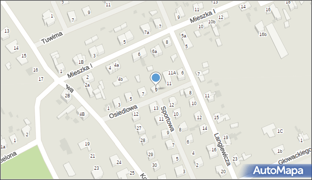 Bobolice, Osiedlowa, 9, mapa Bobolice