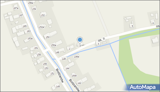 Bodzanów, Osiedle II, 2, mapa Bodzanów