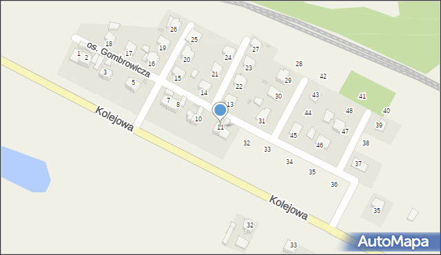 Bodzechów, Osiedle Gombrowicza Witolda, 11, mapa Bodzechów