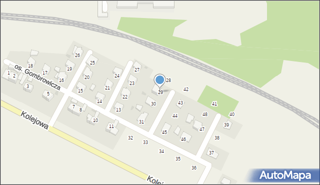 Bodzechów, Osiedle Gombrowicza Witolda, 29, mapa Bodzechów