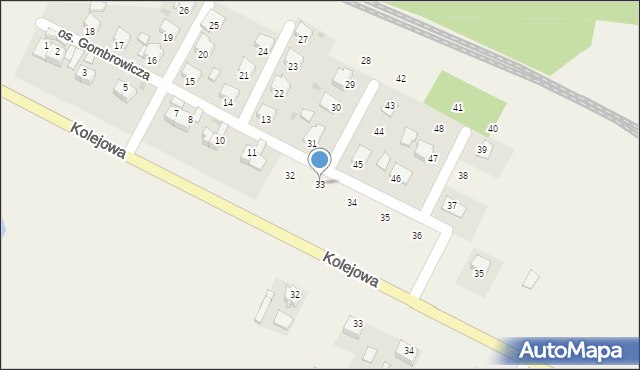 Bodzechów, Osiedle Gombrowicza Witolda, 33, mapa Bodzechów