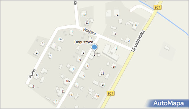 Boguszyce, Osiedlowa, 1, mapa Boguszyce