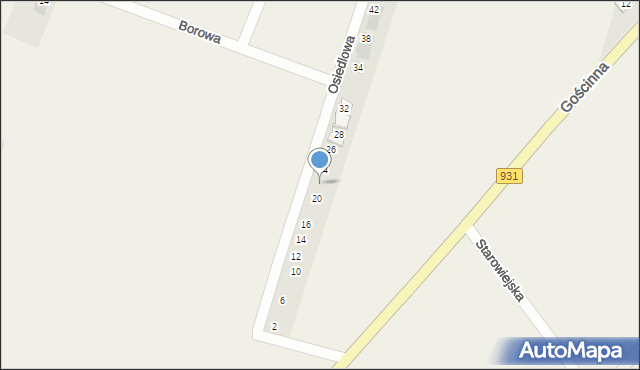 Bojszowy, Osiedlowa, 22, mapa Bojszowy