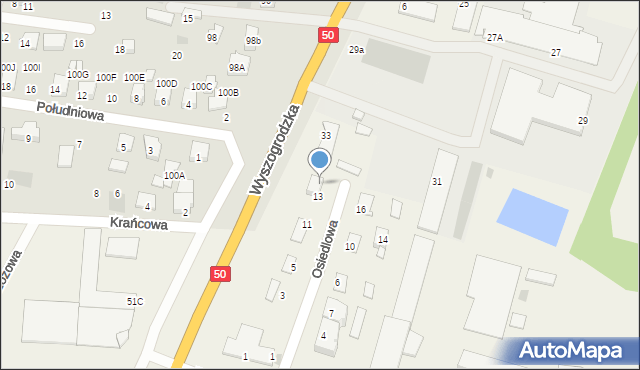 Bońki, Osiedlowa, 15, mapa Bońki