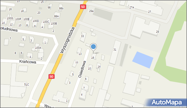 Bońki, Osiedlowa, 18, mapa Bońki