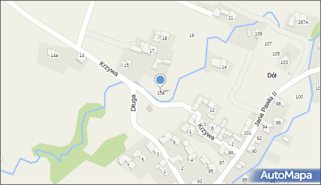 Bór, Osiedle Zawodzie, 15a, mapa Bór