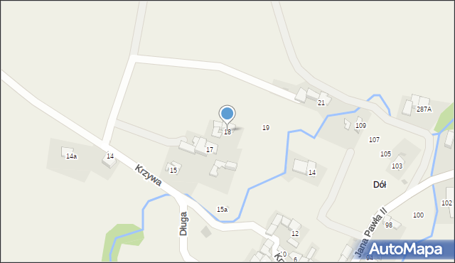 Bór, Osiedle Zawodzie, 18, mapa Bór