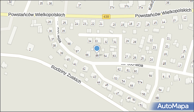 Borek Wielkopolski, Osiedle 600-lecia, 65, mapa Borek Wielkopolski