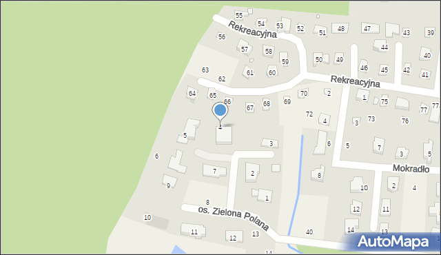 Borówiec, Osiedle Zielona Polana, 4, mapa Borówiec