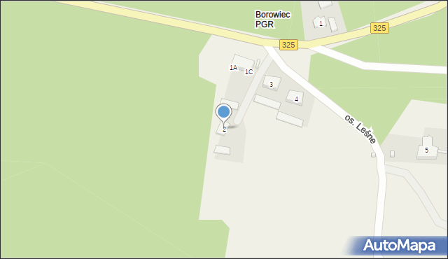 Borowiec, Osiedle Leśne, 2, mapa Borowiec