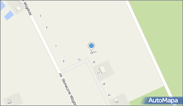 Borzechowo, Osiedle Słoneczne Wzgórze, 13, mapa Borzechowo