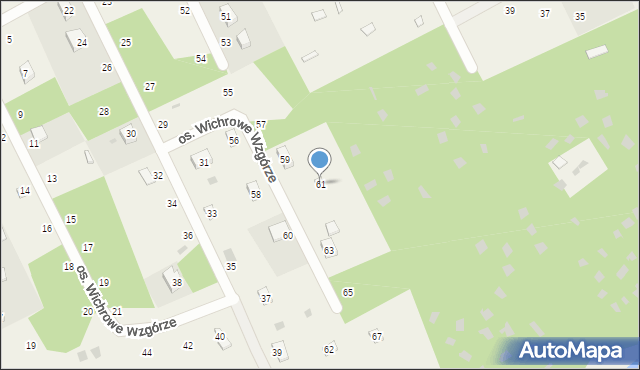 Borzechowo, Osiedle Wichrowe Wzgórze, 61, mapa Borzechowo