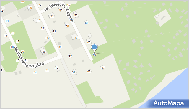 Borzechowo, Osiedle Wichrowe Wzgórze, 65, mapa Borzechowo
