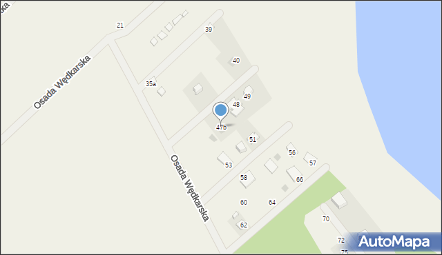 Boszkowo, Osada Wędkarska, 47b, mapa Boszkowo