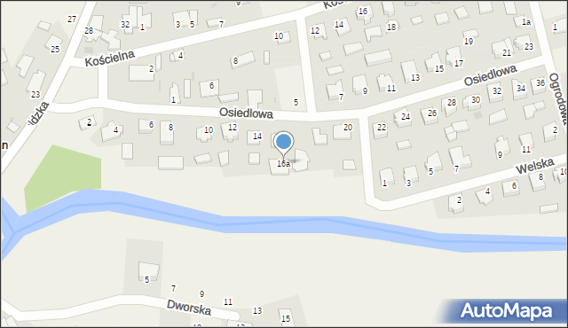 Bratian, Osiedlowa, 16a, mapa Bratian