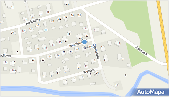 Bratian, Osiedlowa, 34, mapa Bratian