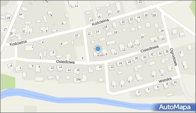 Bratian, Osiedlowa, 7, mapa Bratian