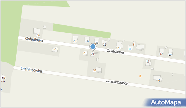 Brudzowice, Osiedlowa, 21, mapa Brudzowice