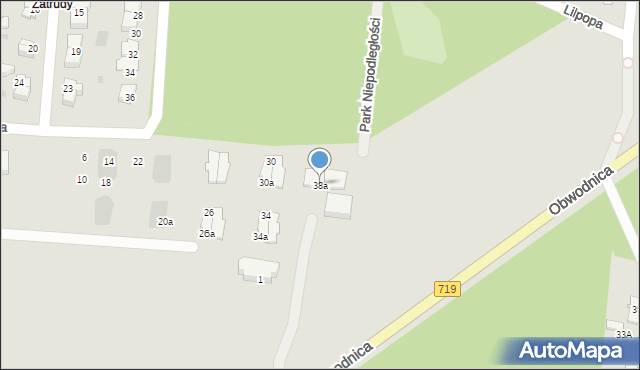 Brwinów, Osiedlowa, 38a, mapa Brwinów
