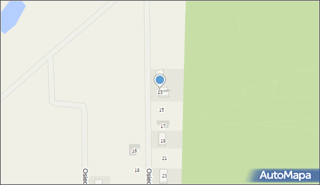 Brynek, Osiedle pod Dębami, 13, mapa Brynek