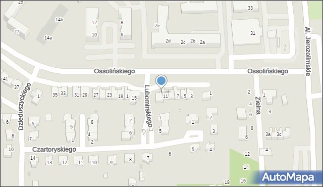 Brzeg Dolny, Ossolińskiego Józefa Maksymiliana, 13, mapa Brzeg Dolny