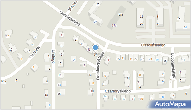 Brzeg Dolny, Ossolińskiego Józefa Maksymiliana, 37, mapa Brzeg Dolny