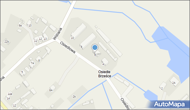 Brześce, Osiedlowa, 6, mapa Brześce