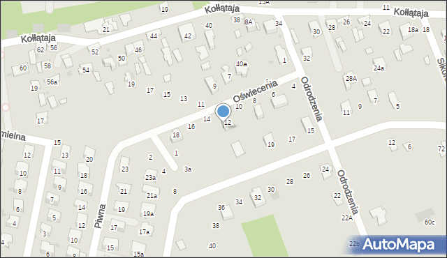 Brzesko, Oświecenia, 1a, mapa Brzesko