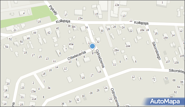 Brzesko, Oświecenia, 4, mapa Brzesko