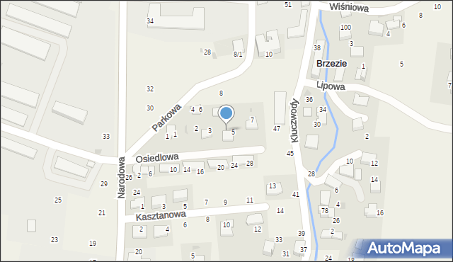 Brzezie, Osiedlowa, 7/1, mapa Brzezie