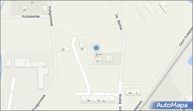 Brzezie k. Sulechowa, Osiedle Bema Józefa, gen., 15, mapa Brzezie k. Sulechowa