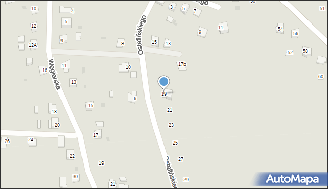 Brzostek, Ostafińskiego Kazimierza, ks., 19, mapa Brzostek