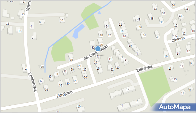 Brzozów, Osiedle Okulickiego Leopolda, gen., 21, mapa Brzozów