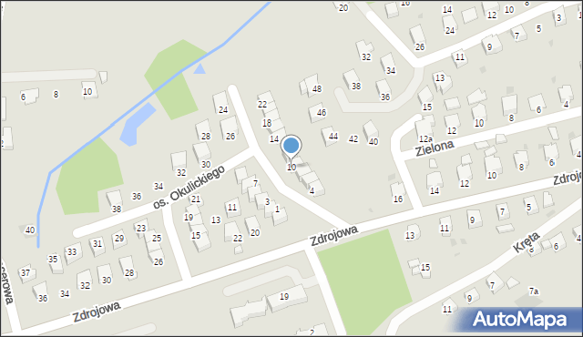 Brzozów, Osiedle Okulickiego-Niedźwiadka Leopolda, gen., 10, mapa Brzozów