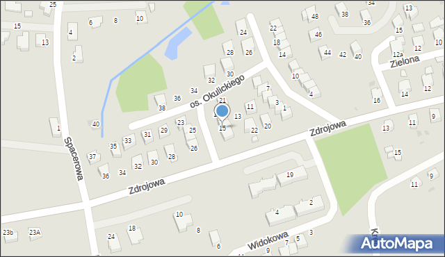 Brzozów, Osiedle Okulickiego-Niedźwiadka Leopolda, gen., 15, mapa Brzozów