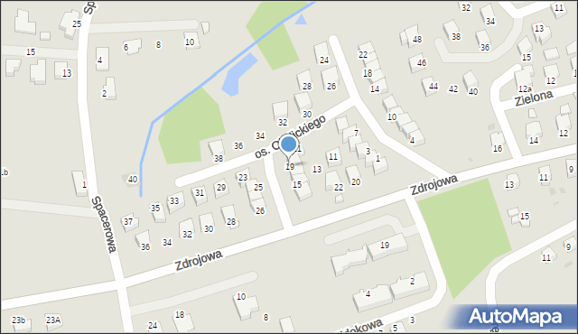 Brzozów, Osiedle Okulickiego-Niedźwiadka Leopolda, gen., 19, mapa Brzozów